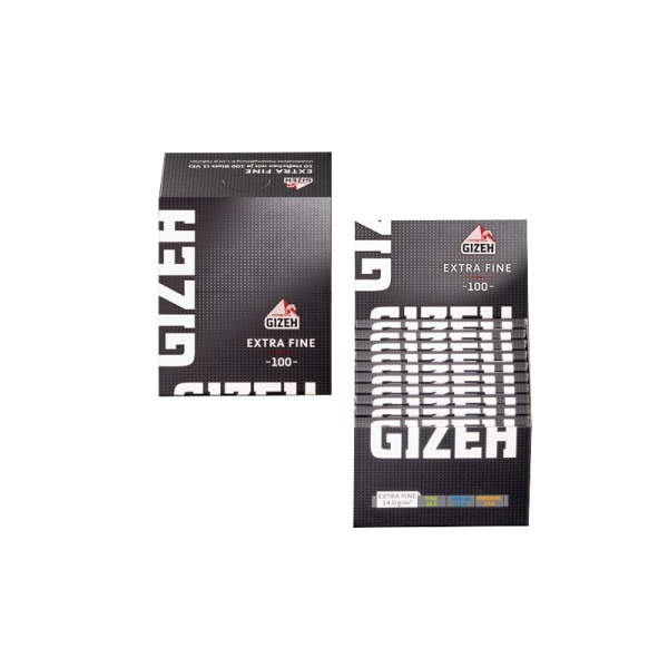Бумага для сигарет "Gizeh" Black Extra Fine Magnet Cut Corners 14г/м 100л*20шт 