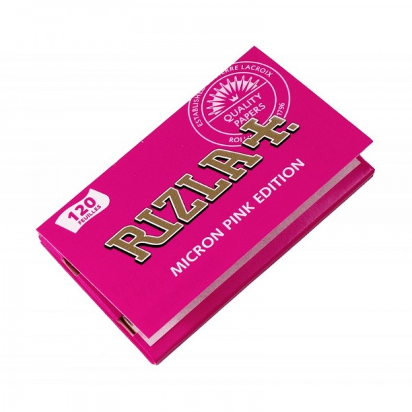 Бумага для сигарет "Rizla+" Micron Pink Edition 12.5гр/м 120л*25шт