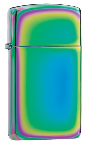 Зажигалка ZIPPO Slim® с покрытием Spectrum™, латунь/сталь, разноцветная, глянцевая, 30x10x55 мм