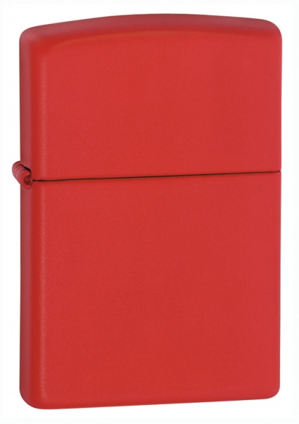 Зажигалка ZIPPO Classic с покрытием Red Matte, латунь/сталь, красная, матовая, 36x12x56 мм
