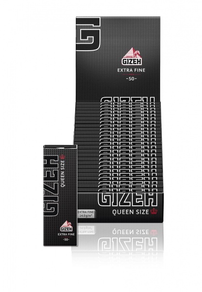 Бумага для сигарет "Gizeh" Black Extra Fine 1 1/4 Queen Size 14г/м 50л*25шт 