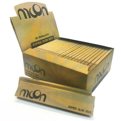Бумага для сигарет "Moon" Slim Size Brown Unbleached 12.5г/м 50л*50шт