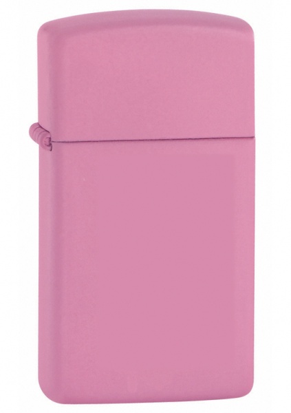 Зажигалка ZIPPO Slim® с покрытием Pink Matte, латунь/сталь, розовая, матовая, 30x10x55 мм