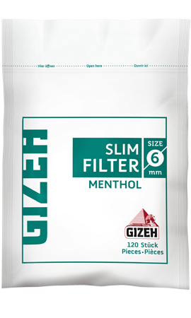 Фильтры для сигарет "Gizeh" 6мм Slim Menthol 120шт.