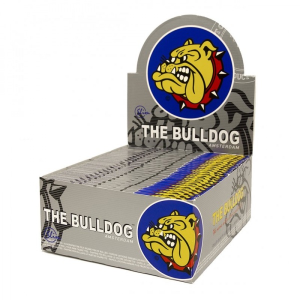 Бумага для сигарет "The Bulldog" Silver KS Slim 107x44мм 12.5г/м 33л*50шт