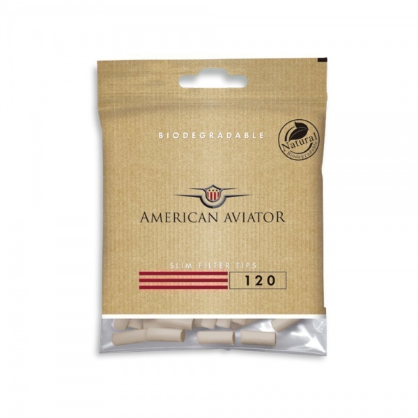 Фильтры для сигарет "American Aviator" 6mm Slim Bio 120шт
