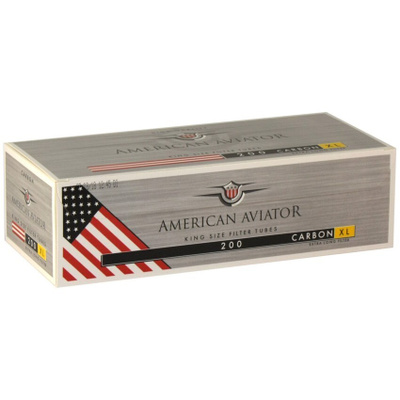 Гильзы для сигарет "American Aviator" XL Filter Carbon 200шт.