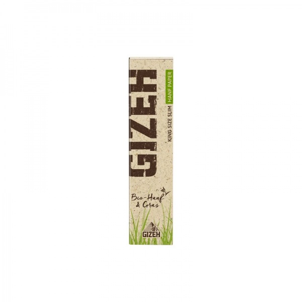 Бумага для сигарет "Gizeh" Organic Hemp & Grass KS Slim 14гр/м 34л*25шт 