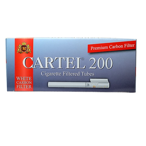 Гильзы для сигарет "Cartel" KS Filter Угольные White 200шт. 